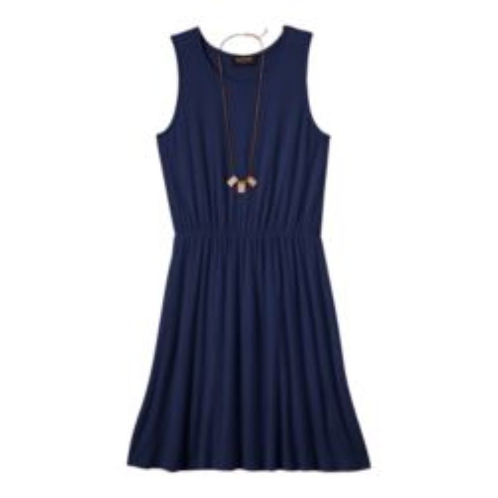 🎉 HEARTSOUL Navy Skater Dress, size L Pl